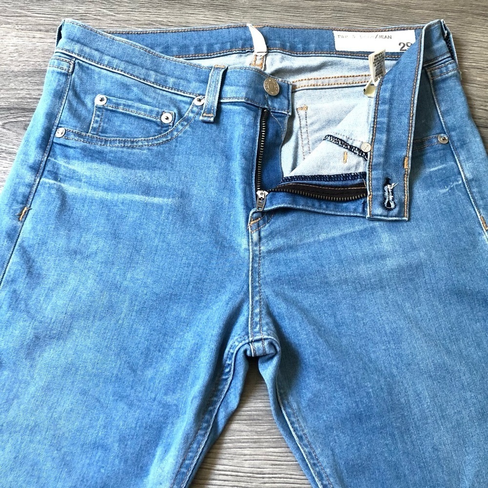 Rag & Bone High Rise Blue Jeans - Picture 3 of 10